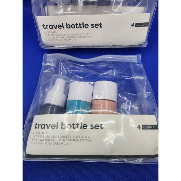 Target Bullseye Travel Bottle Set of 4 with Travel Pouch (NEW IN PACK) - Picture 2 of 6